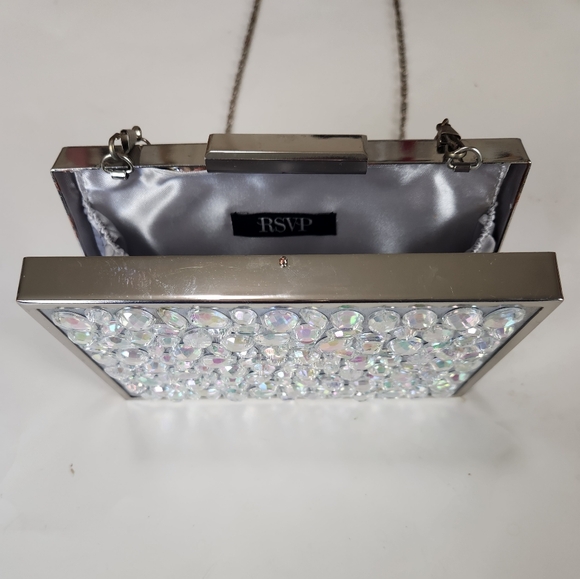 RSVP Gorgeous Clear Gem Special Occasion Clutch - Picture 4 of 12